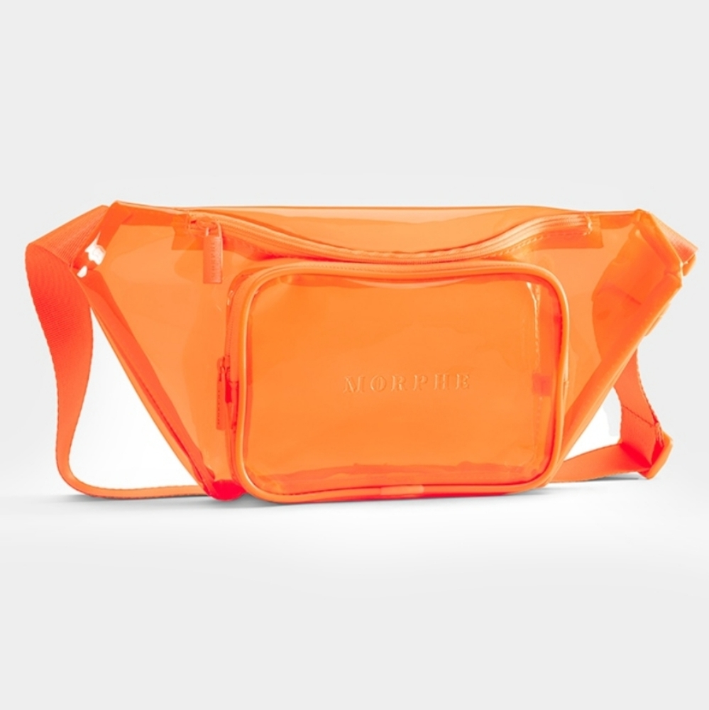 4/$20 VIP Sweep By Saweetie Belt Bag Morphe Fanny Pack Clear Neon Orange